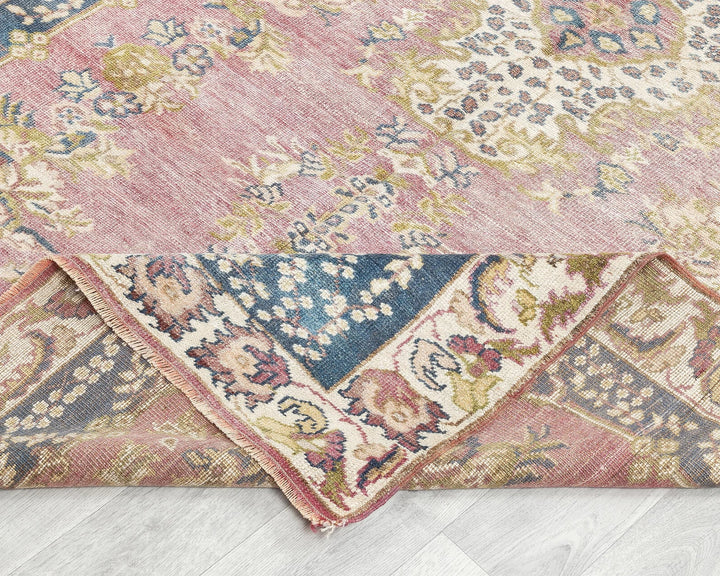 Multicolor Turkish Oushak Rug 4'11" x 8'4" Hand-Knotted | No. VR95262
