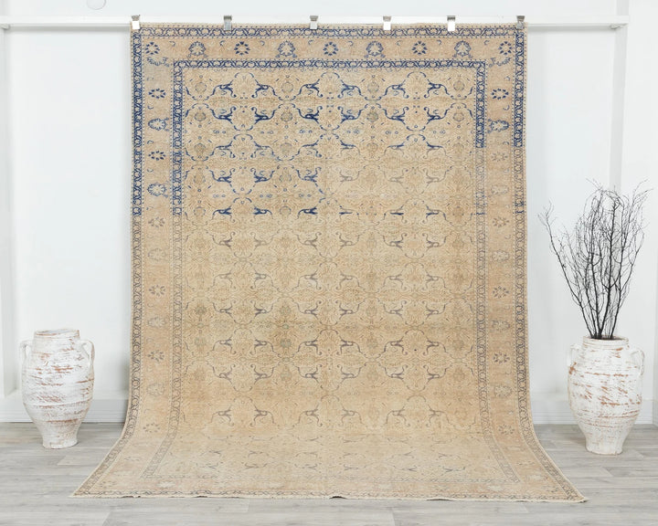 Multicolor Turkish Oushak Rug 6'5" x 9'2" Hand-Knotted | No. VR95279