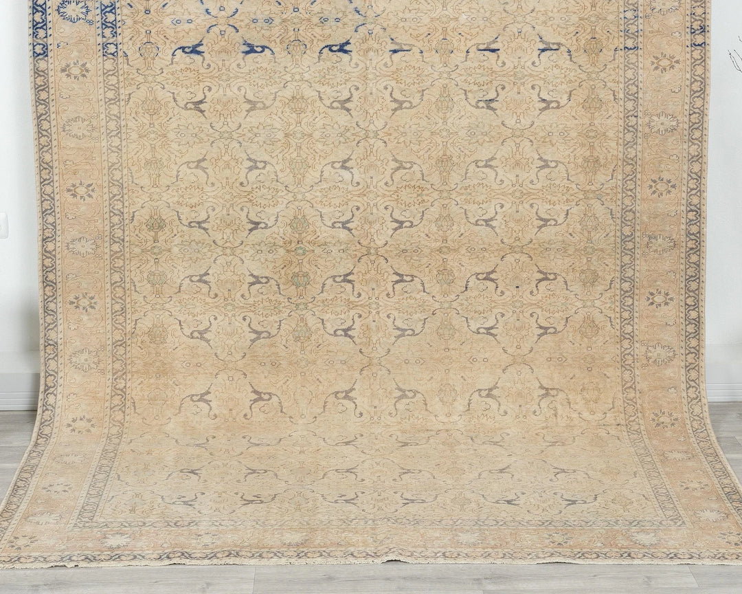 Multicolor Turkish Oushak Rug 6'5" x 9'2" Hand-Knotted | No. VR95279