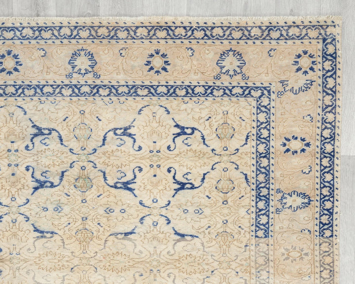 Multicolor Turkish Oushak Rug 6'5" x 9'2" Hand-Knotted | No. VR95279
