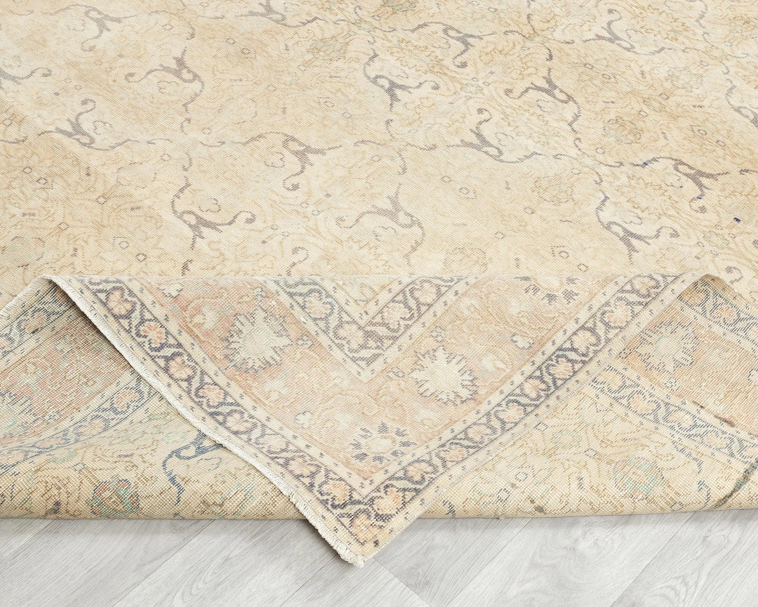 Multicolor Turkish Oushak Rug 6'5" x 9'2" Hand-Knotted | No. VR95279