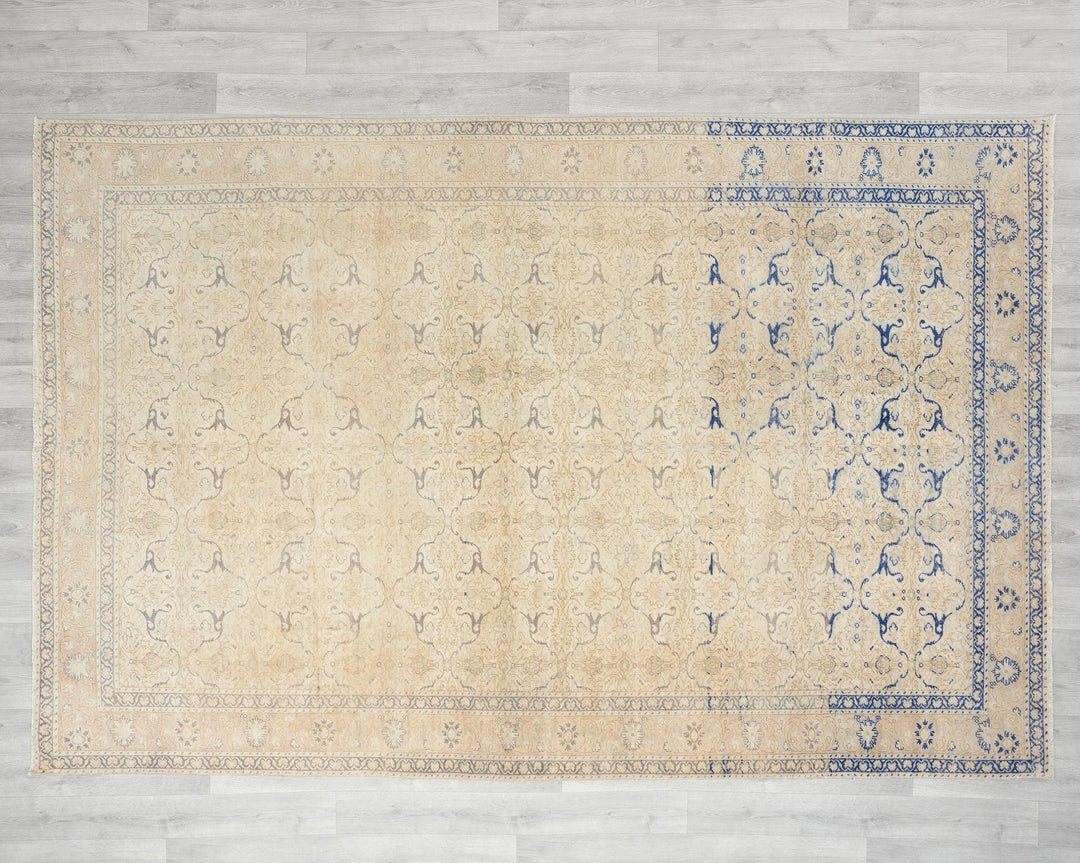 Multicolor Turkish Oushak Rug 6'5" x 9'2" Hand-Knotted | No. VR95279