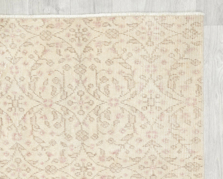 Beige Turkish Oushak Rug 3'8" x 6'7" Hand-Knotted | No. VR95336