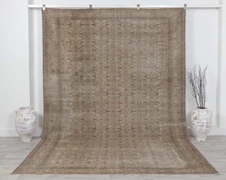 Multicolor Turkish Oushak Rug 7' 5" x 10' 8" Hand-Knotted | No. VR95363