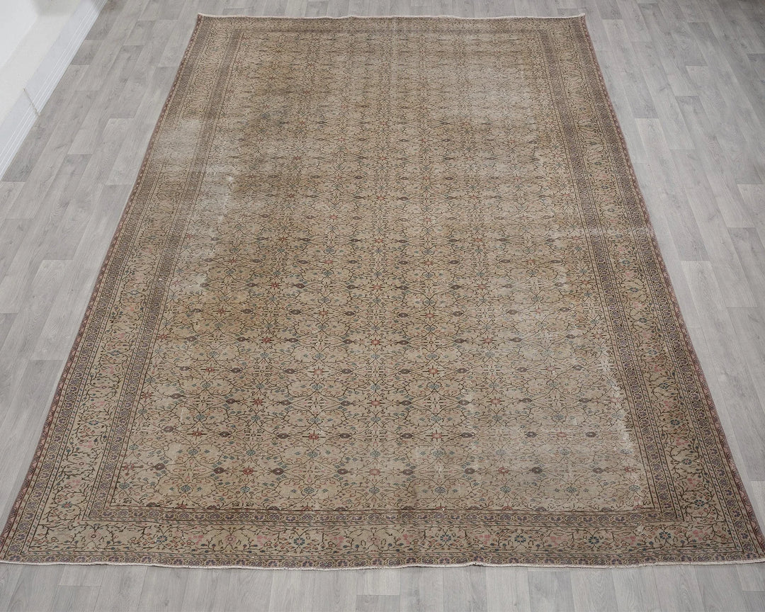 Multicolor Turkish Oushak Rug 7' 5" x 10' 8" Hand-Knotted | No. VR95363