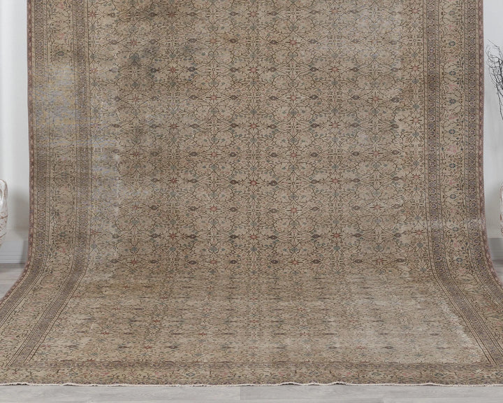 Multicolor Turkish Oushak Rug 7' 5" x 10' 8" Hand-Knotted | No. VR95363