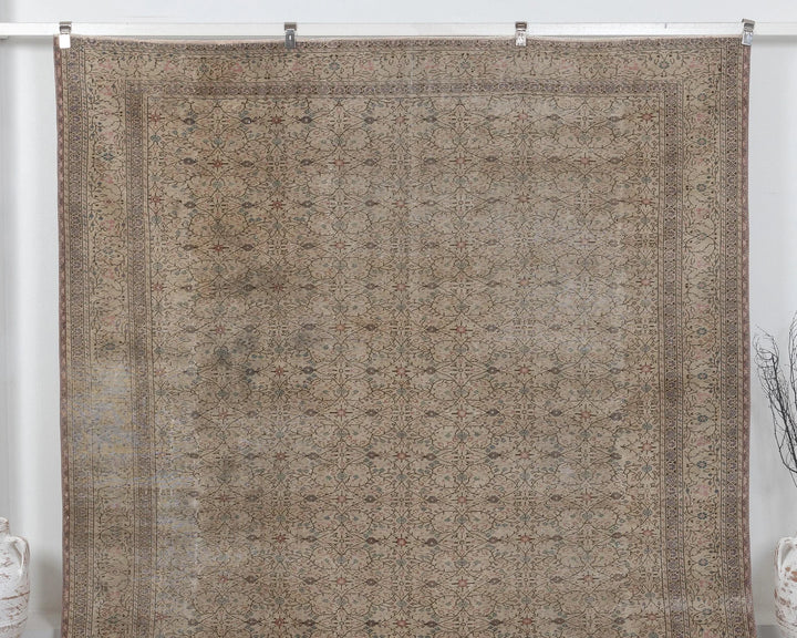 Multicolor Turkish Oushak Rug 7' 5" x 10' 8" Hand-Knotted | No. VR95363