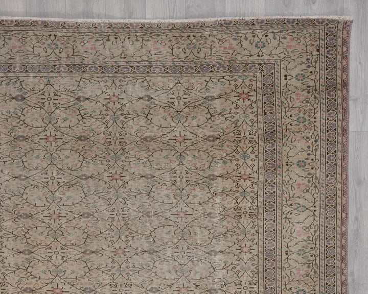 Multicolor Turkish Oushak Rug 7' 5" x 10' 8" Hand-Knotted | No. VR95363