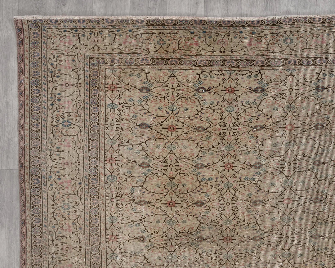 Multicolor Turkish Oushak Rug 7' 5" x 10' 8" Hand-Knotted | No. VR95363