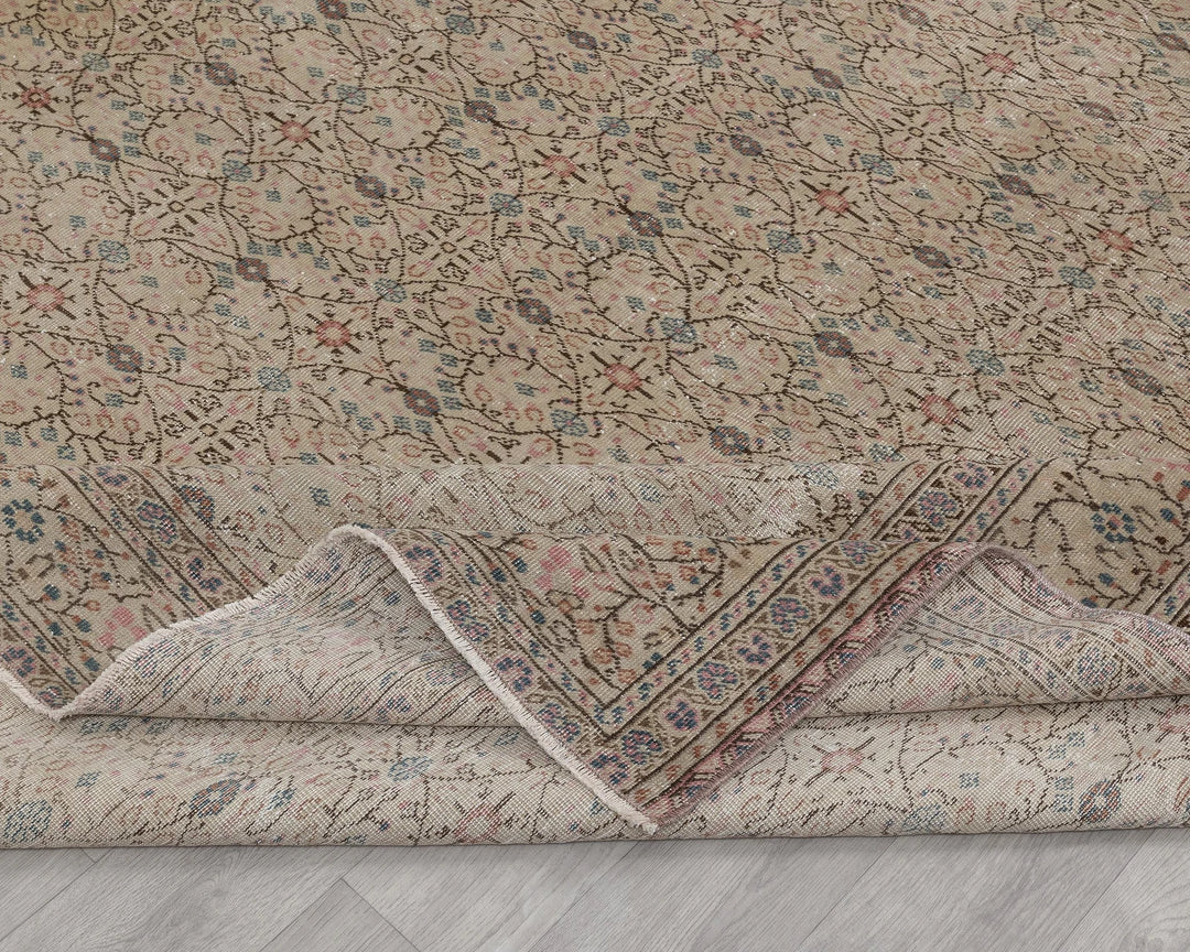 Multicolor Turkish Oushak Rug 7' 5" x 10' 8" Hand-Knotted | No. VR95363