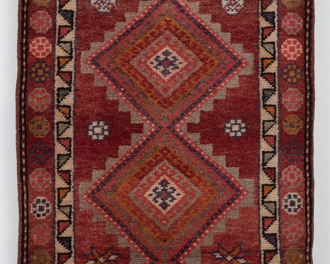 Multicolor Turkish Oushak Rug 12' 10" x 2' 11" Hand-Knotted | No. VR95540