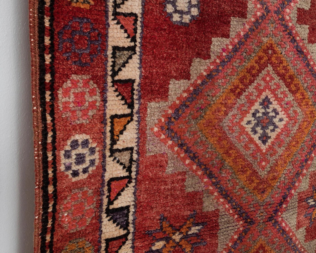 Multicolor Turkish Oushak Rug 12' 10" x 2' 11" Hand-Knotted | No. VR95540