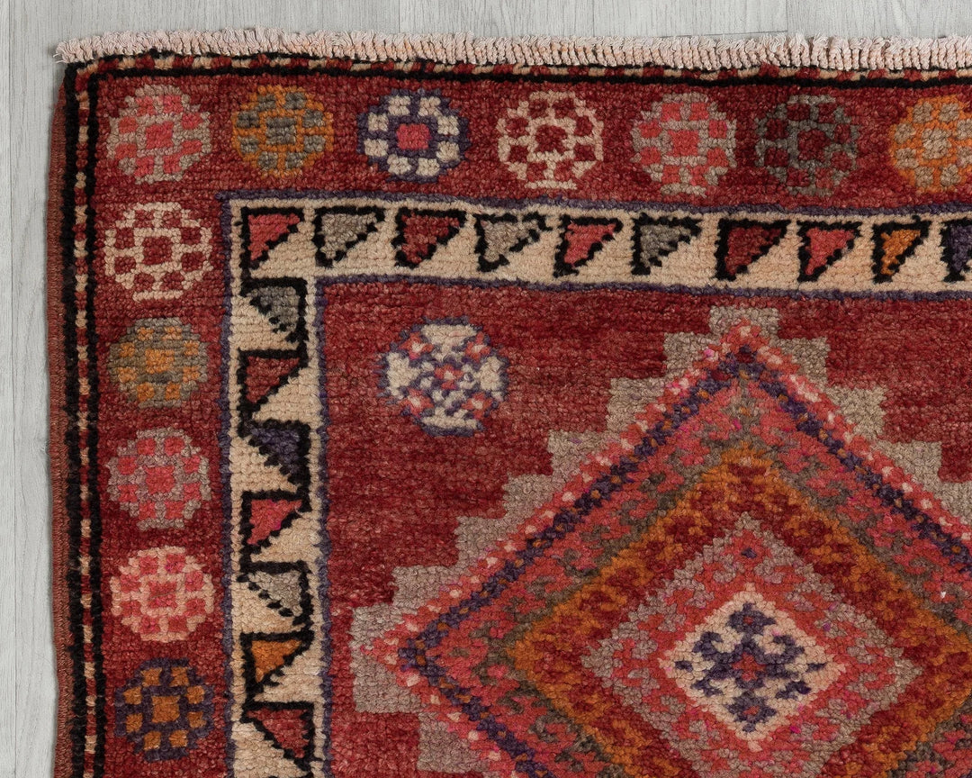 Multicolor Turkish Oushak Rug 12' 10" x 2' 11" Hand-Knotted | No. VR95540