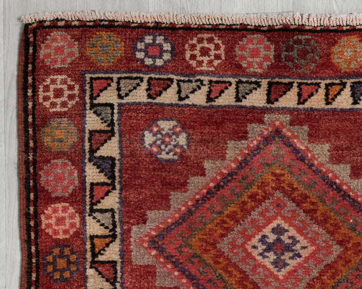Multicolor Turkish Oushak Rug 12' 10" x 2' 11" Hand-Knotted | No. VR95540