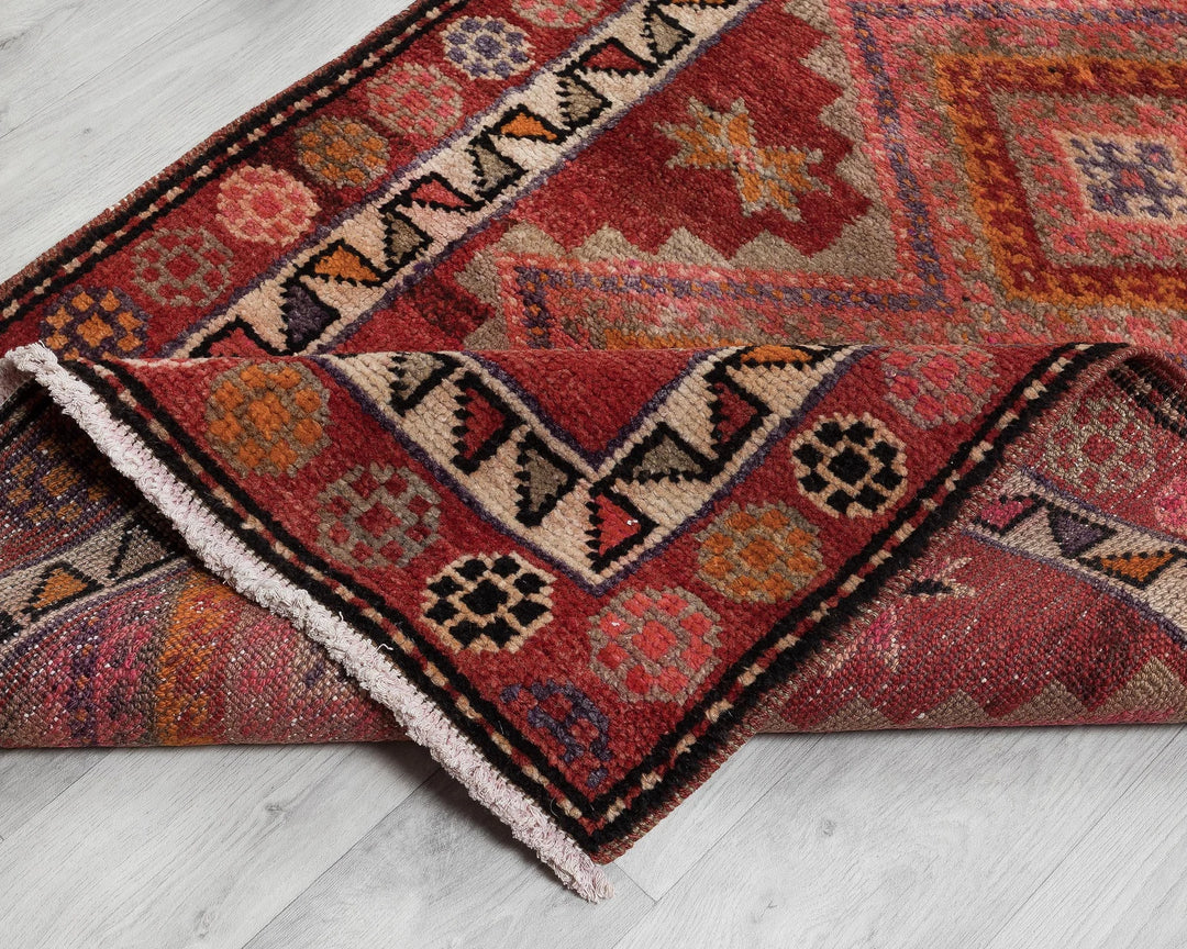 Multicolor Turkish Oushak Rug 12' 10" x 2' 11" Hand-Knotted | No. VR95540