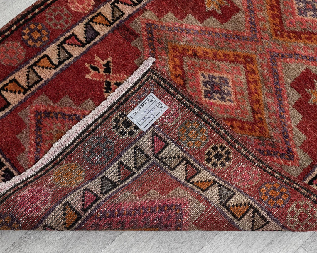 Multicolor Turkish Oushak Rug 12' 10" x 2' 11" Hand-Knotted | No. VR95540