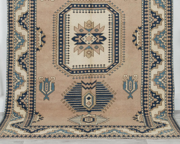 Multicolor Turkish Oushak Rug 5' 5" x 8' 7" Hand-Knotted | No. VR95585