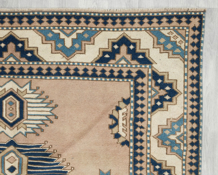 Multicolor Turkish Oushak Rug 5' 5" x 8' 7" Hand-Knotted | No. VR95585