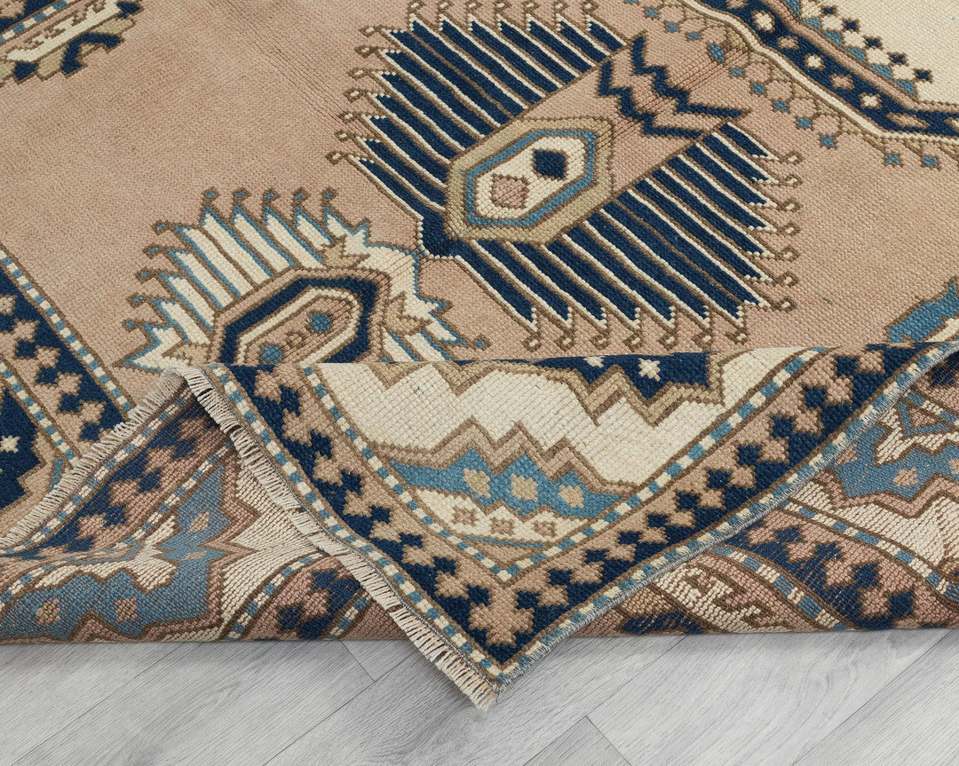 Multicolor Turkish Oushak Rug 5' 5" x 8' 7" Hand-Knotted | No. VR95585
