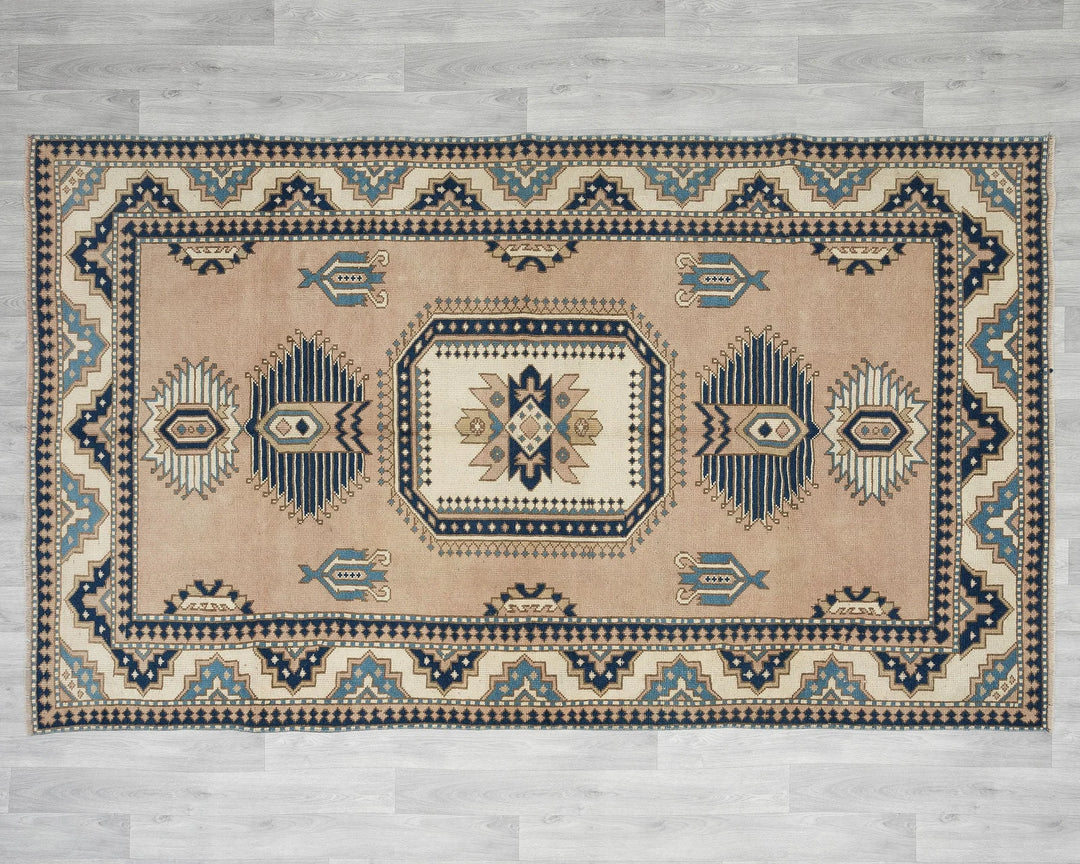 Multicolor Turkish Oushak Rug 5' 5" x 8' 7" Hand-Knotted | No. VR95585
