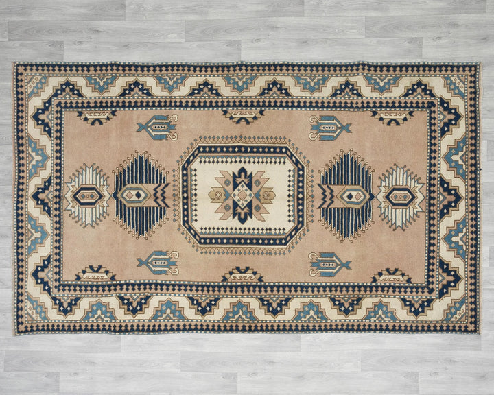 Multicolor Turkish Oushak Rug 5' 5" x 8' 7" Hand-Knotted | No. VR95585
