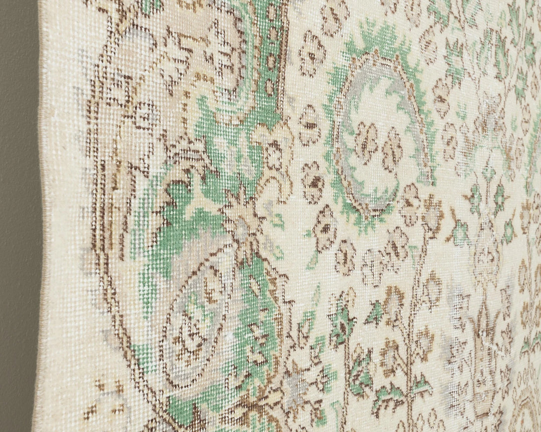 Multicolor Turkish Oushak Rug 5'5" x 9' Hand-Knotted | No. VR95701