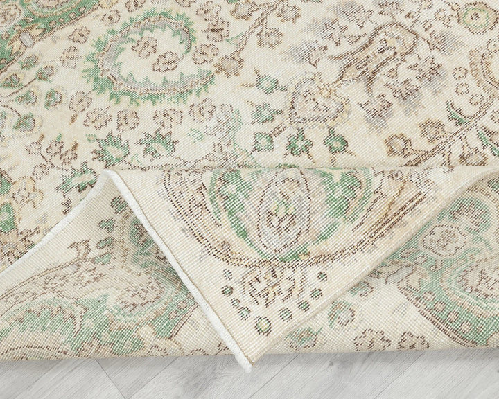 Multicolor Turkish Oushak Rug 5'5" x 9' Hand-Knotted | No. VR95701