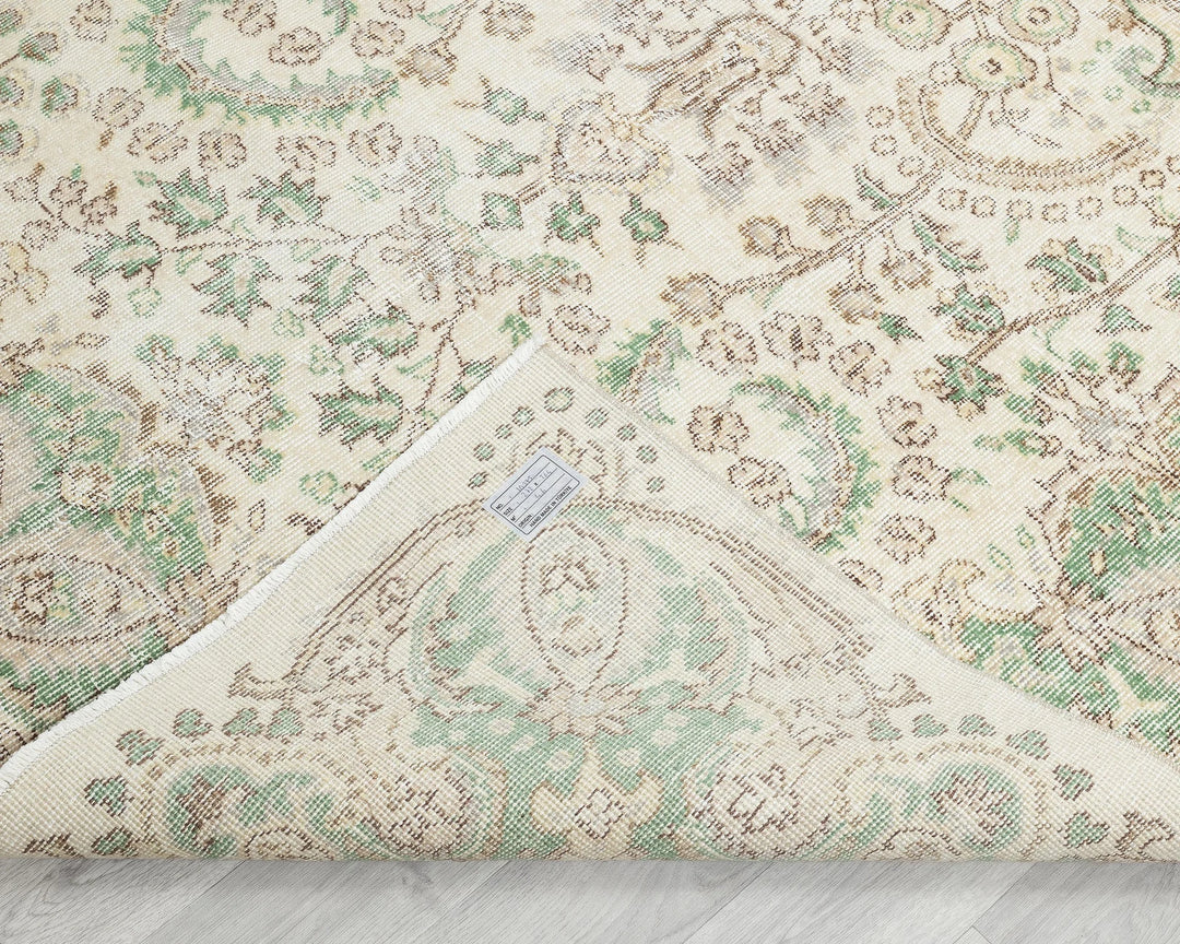 Multicolor Turkish Oushak Rug 5'5" x 9' Hand-Knotted | No. VR95701