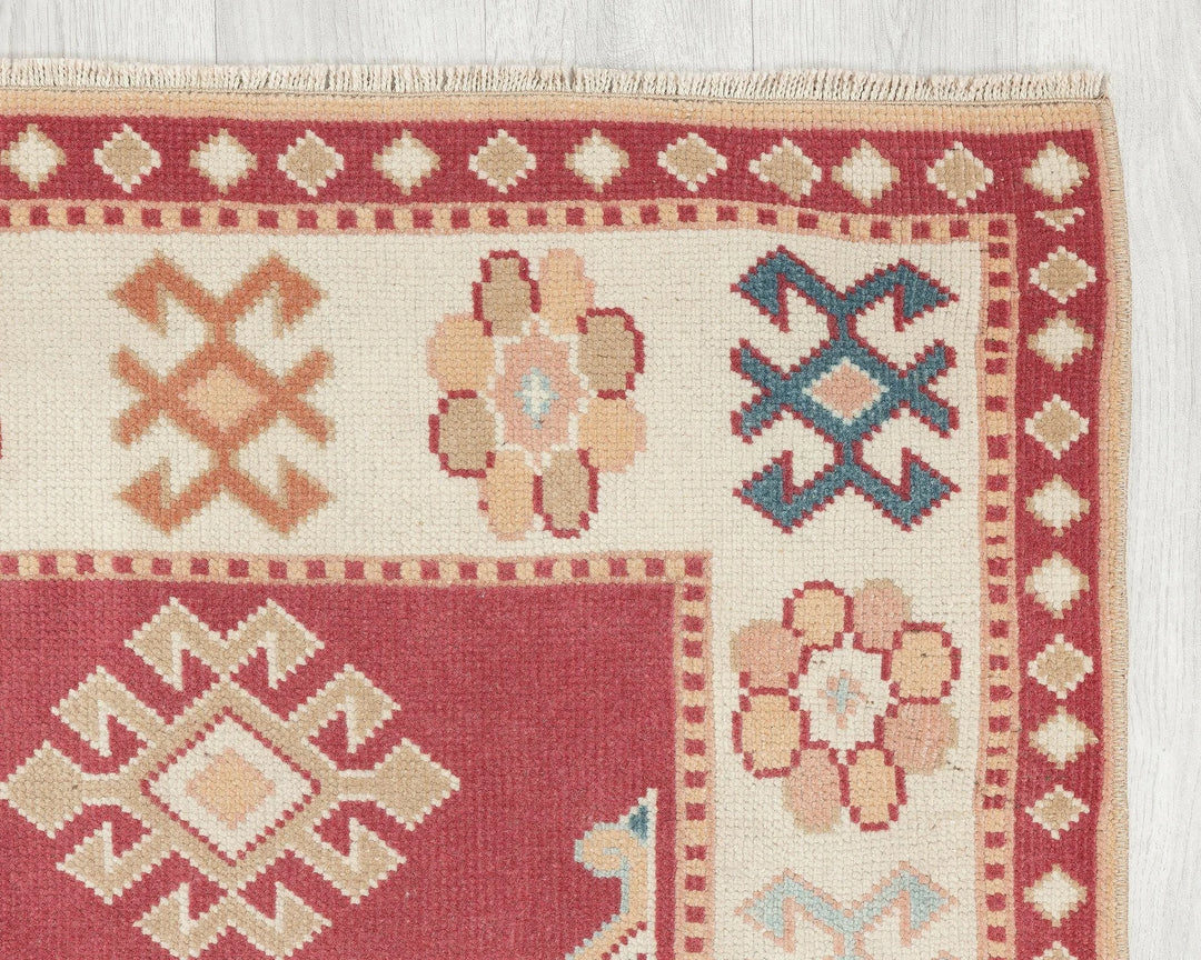 Multicolor Turkish Oushak Rug 4' 8" x 2' 10" Hand-Knotted | No. VR95745