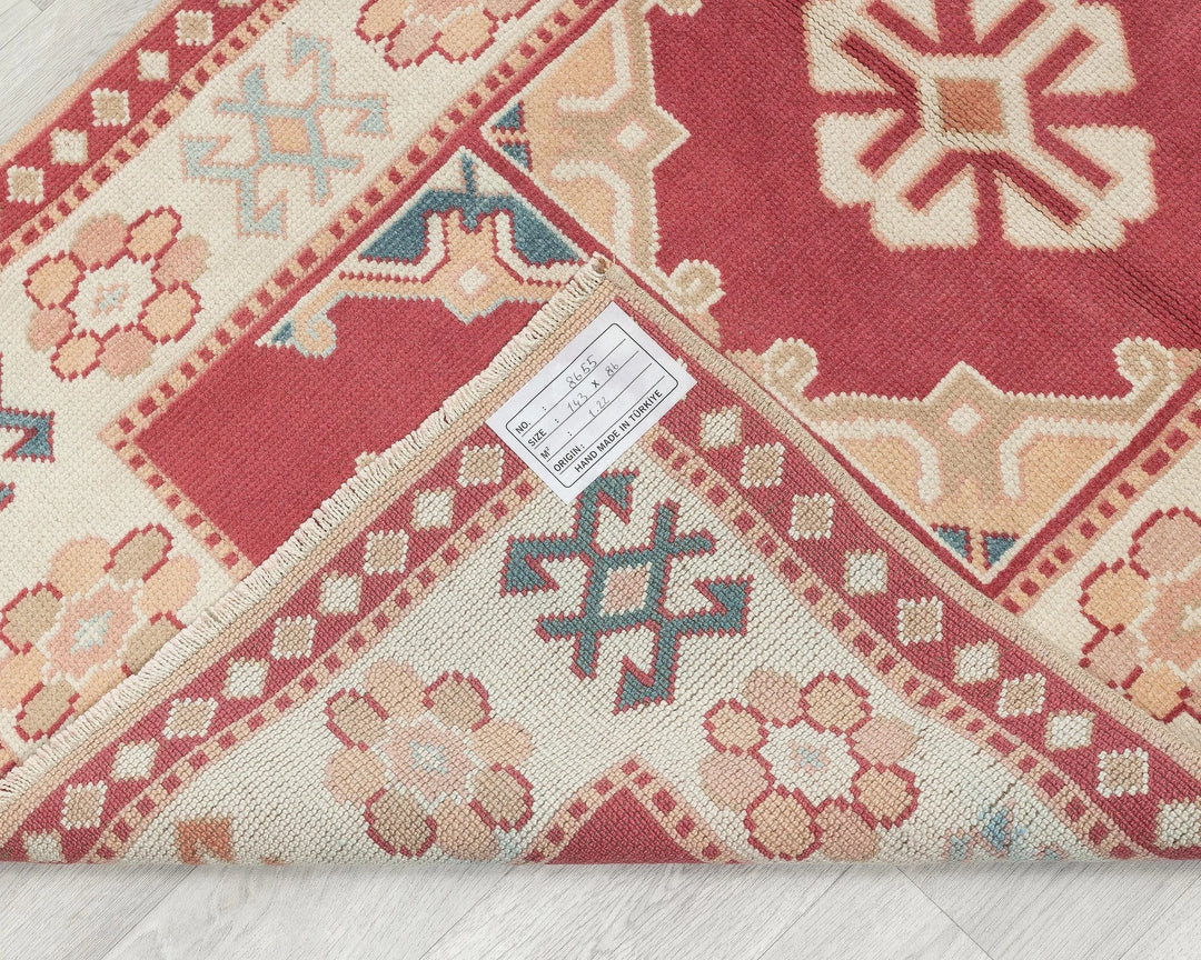 Multicolor Turkish Oushak Rug 4' 8" x 2' 10" Hand-Knotted | No. VR95745