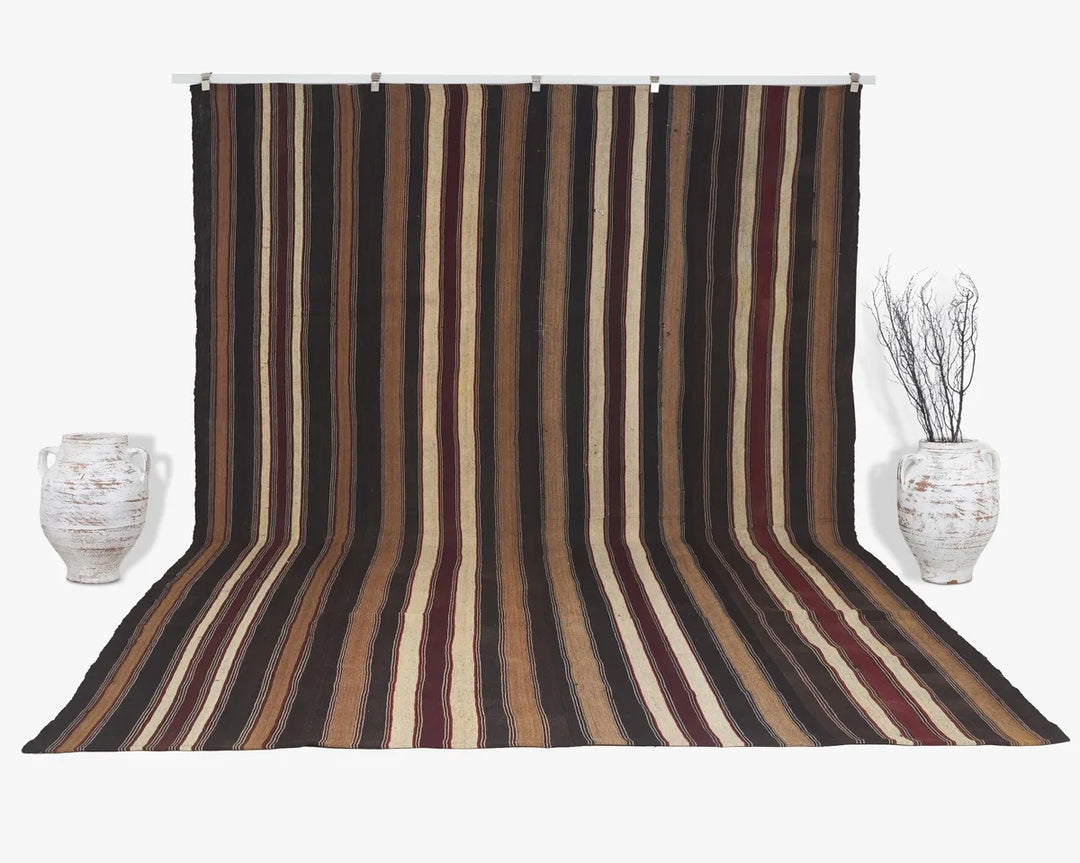 Multicolor Turkish Kilim Rug 9' x 12' 11" Flat-Weave | No. VR95777