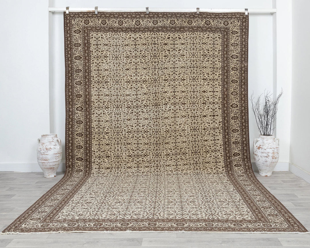 Multicolor Turkish Oushak Rug 8' 5" x 12' 8" Hand-Knotted