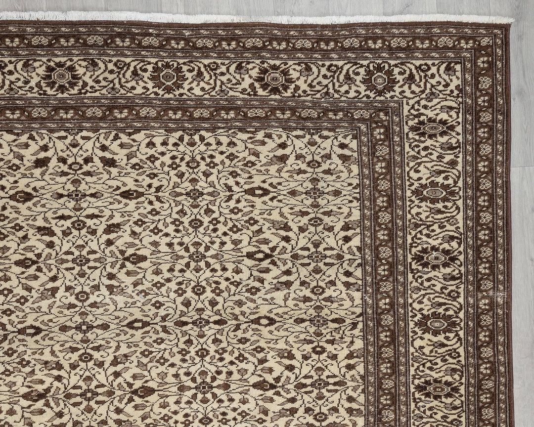 Multicolor Turkish Oushak Rug 8' 5" x 12' 8" Hand-Knotted pattern