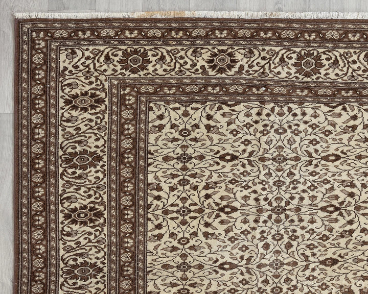 Multicolor Turkish Oushak Rug 8' 5" x 12' 8" Hand-Knotted border