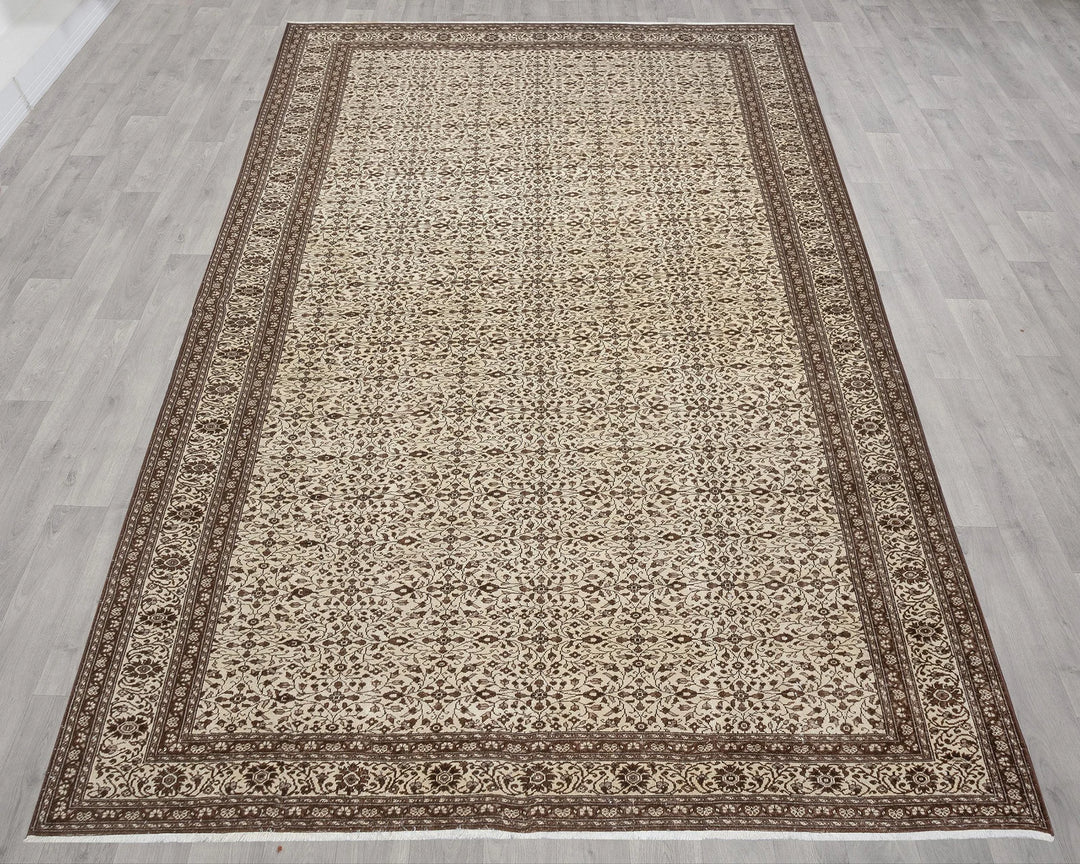 Multicolor Turkish Oushak Rug 8' 5" x 12' 8" Hand-Knotted field