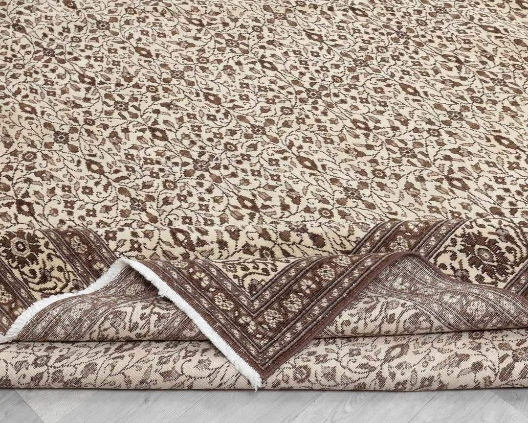 Multicolor Turkish Oushak Rug 8' 5" x 12' 8" Hand-Knotted reverse