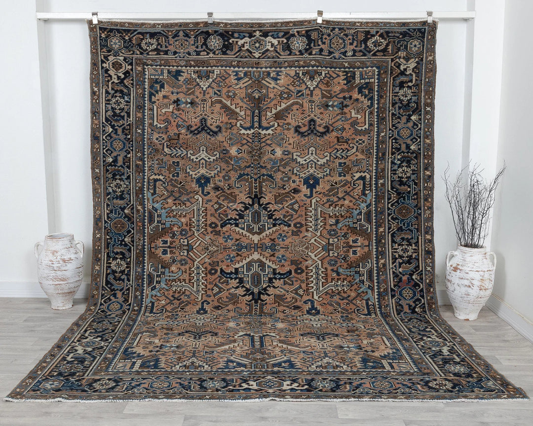 Multicolor Turkish Oushak Rug 8' 2" x 10' 10" Hand-Knotted