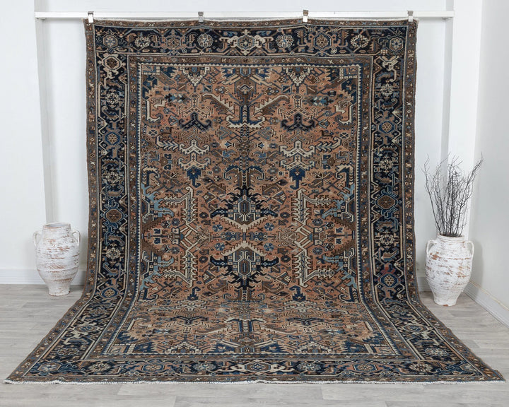 Multicolor Turkish Oushak Rug 8' 2" x 10' 10" Hand-Knotted