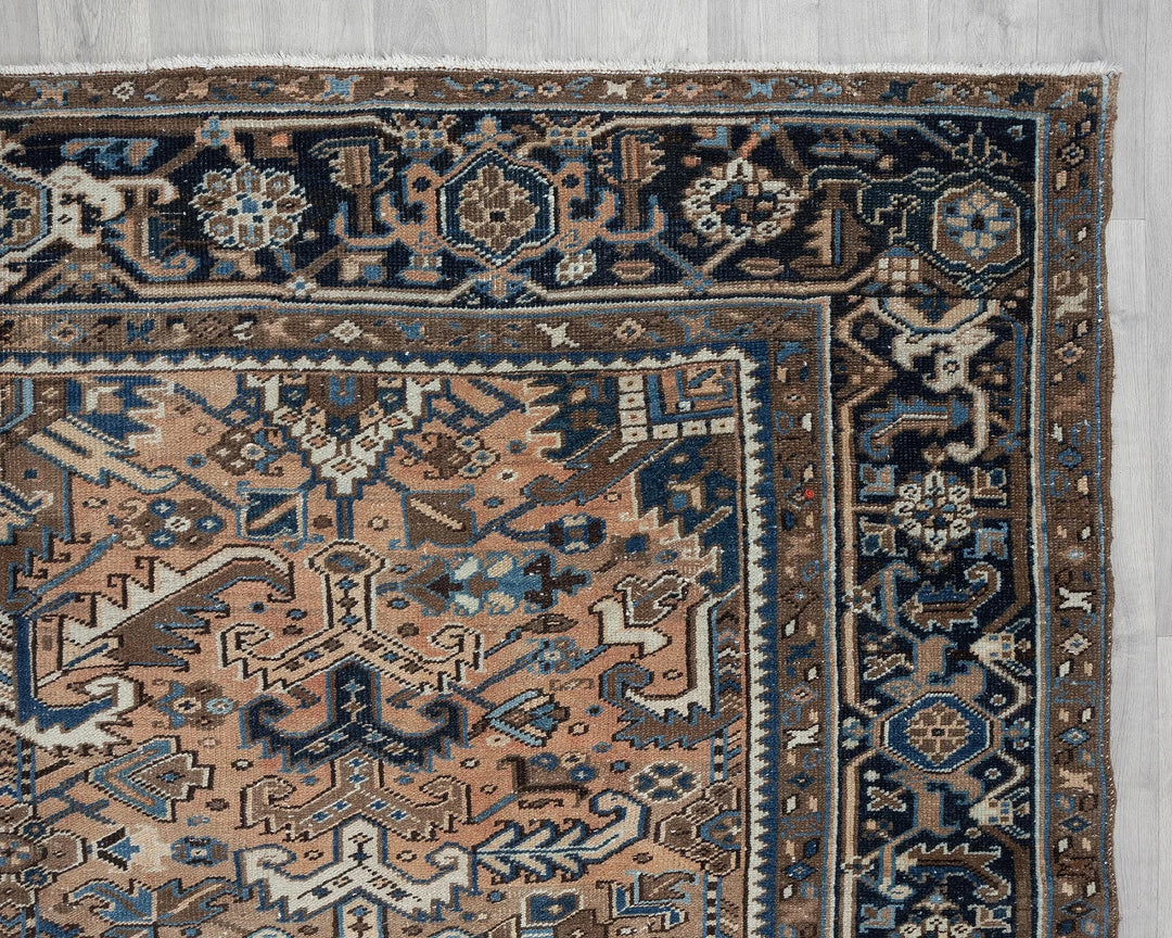 Multicolor Turkish Oushak Rug 8' 2" x 10' 10" Hand-Knotted pattern