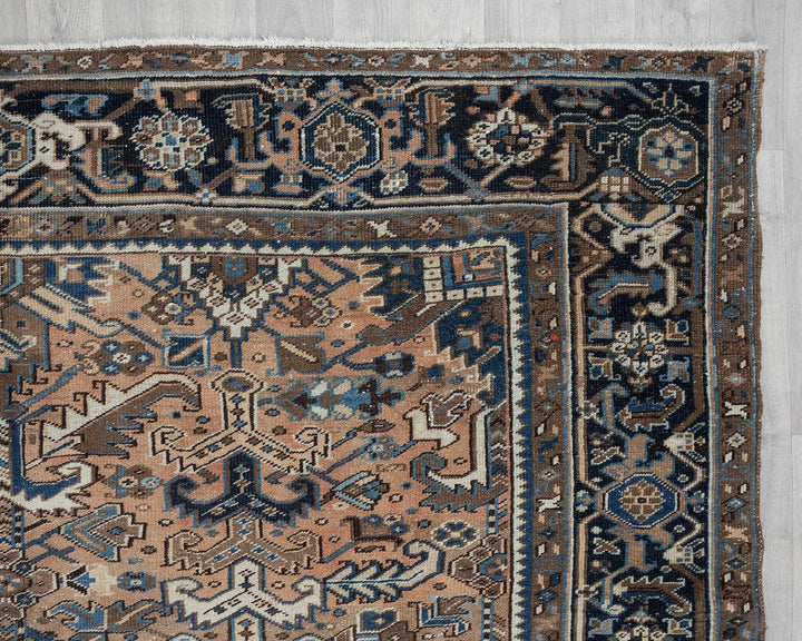 Multicolor Turkish Oushak Rug 8' 2" x 10' 10" Hand-Knotted pattern