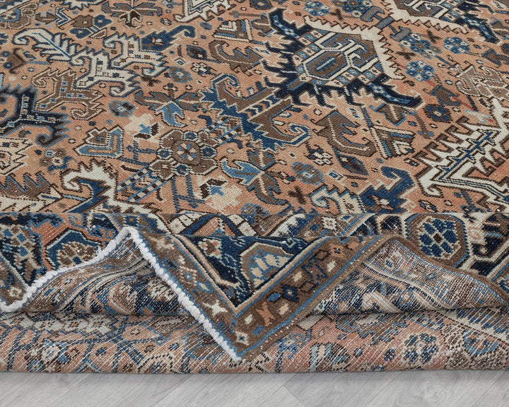 Multicolor Turkish Oushak Rug 8' 2" x 10' 10" Hand-Knotted field