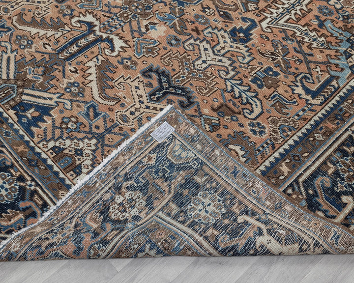 Multicolor Turkish Oushak Rug 8' 2" x 10' 10" Hand-Knotted texture