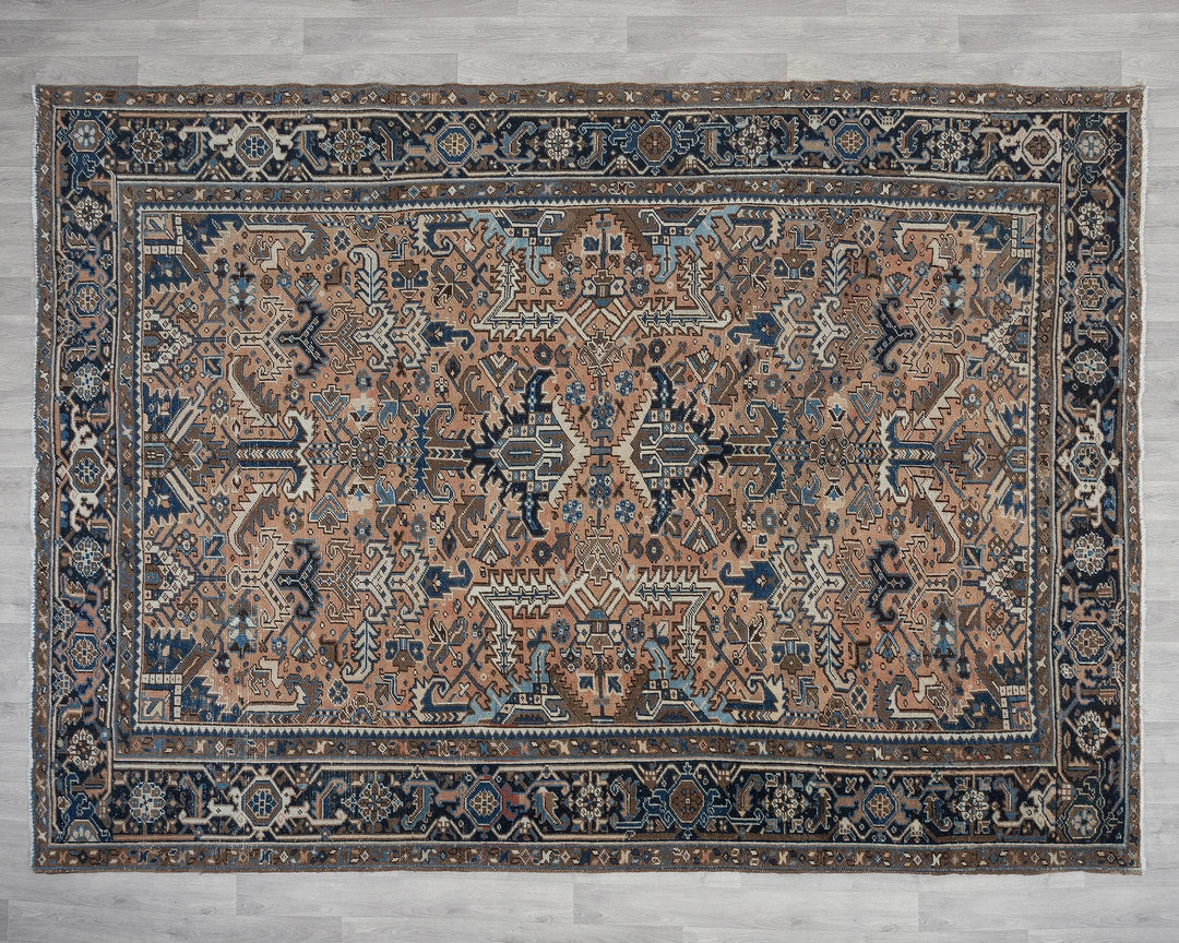 Multicolor Turkish Oushak Rug 8' 2" x 10' 10" Hand-Knotted reverse