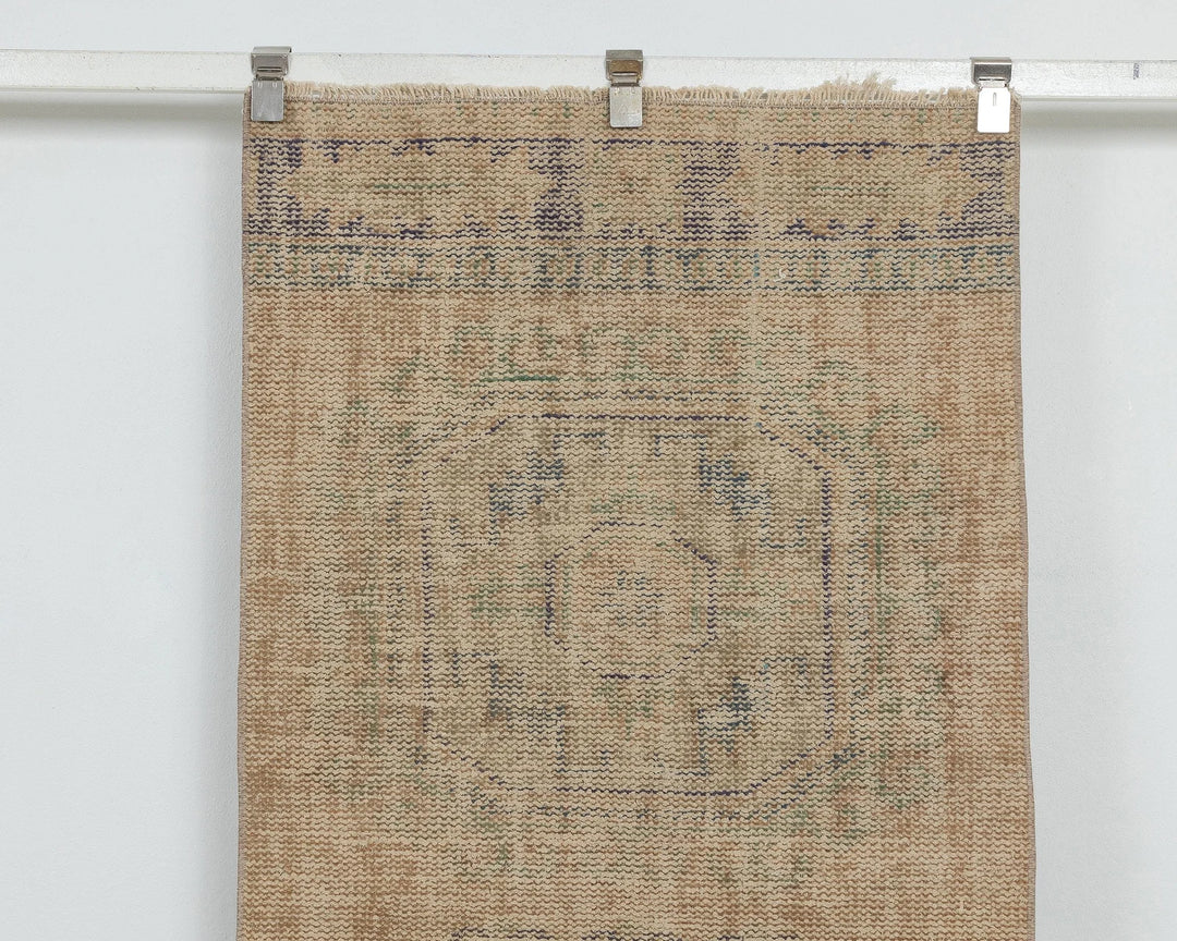 Blue Turkish Oushak Rug 2'7" x 11'4" Hand-Knotted view