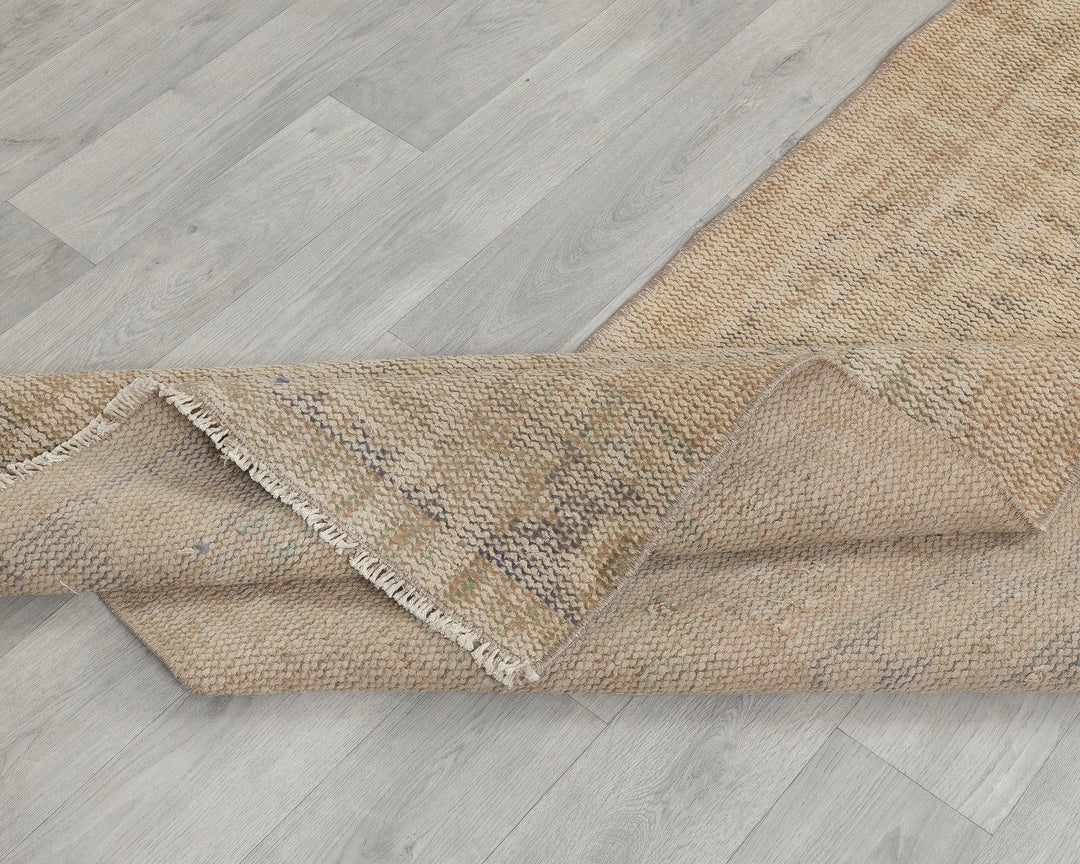 Blue Turkish Oushak Rug 2'7" x 11'4" Hand-Knotted field