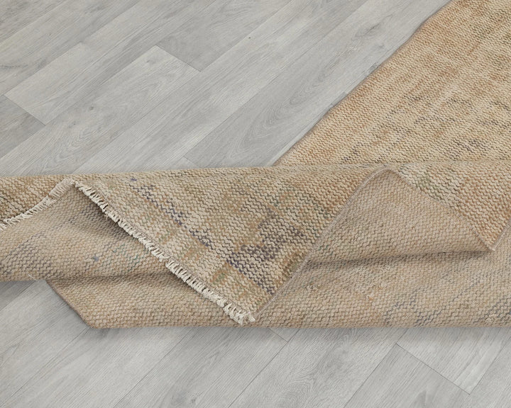 Blue Turkish Oushak Rug 2'7" x 11'4" Hand-Knotted field