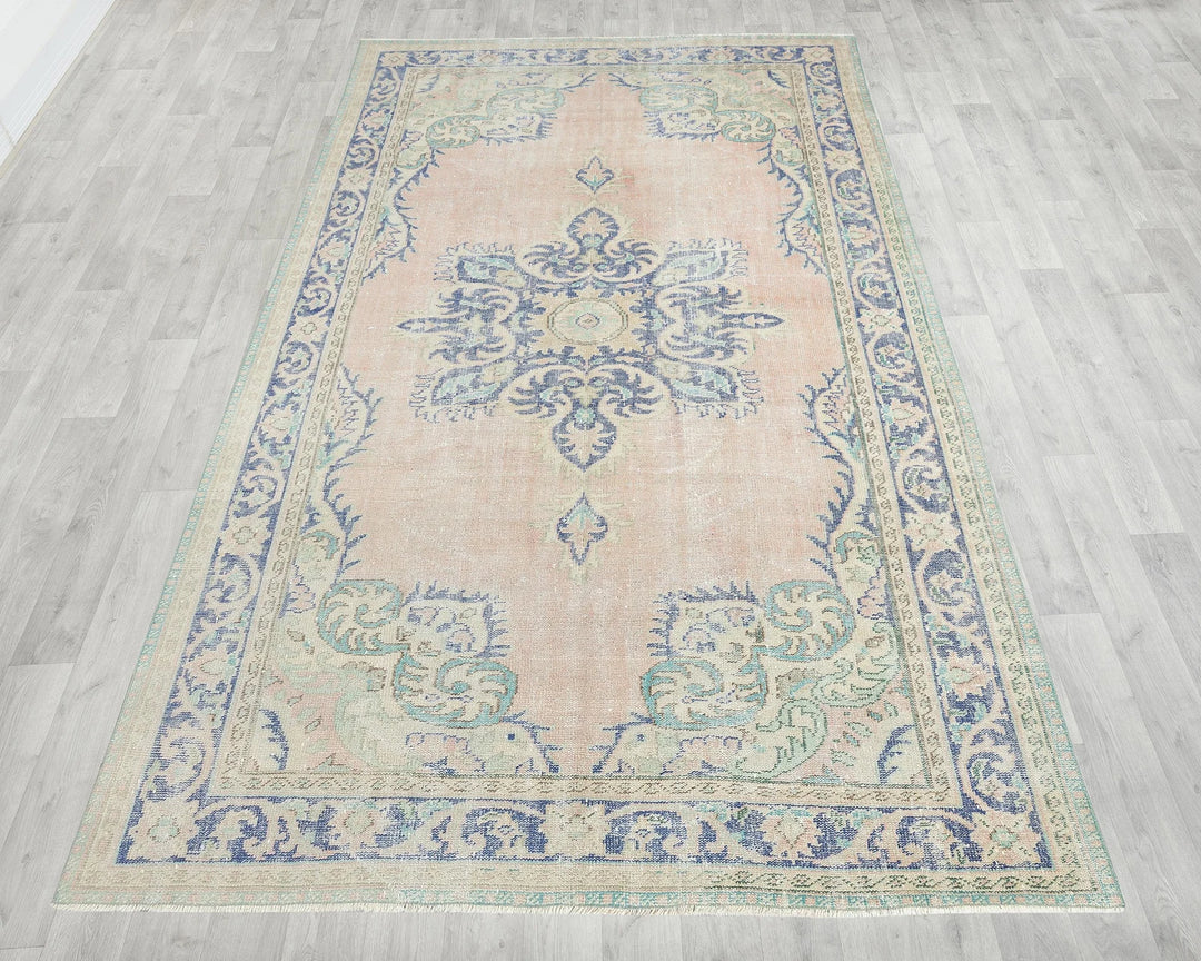 Multicolor Turkish Oushak Rug 10' x 6' 11" Hand-Knotted | No. VR95912