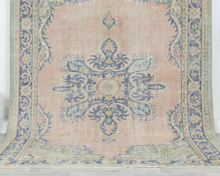Multicolor Turkish Oushak Rug 10' x 6' 11" Hand-Knotted | No. VR95912
