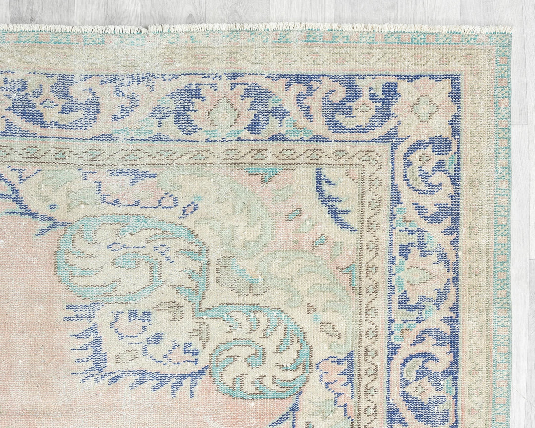 Multicolor Turkish Oushak Rug 10' x 6' 11" Hand-Knotted | No. VR95912