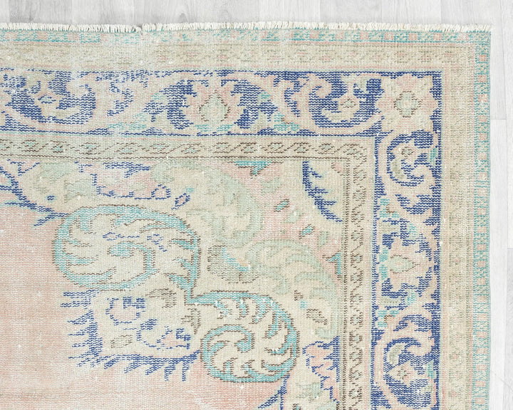 Multicolor Turkish Oushak Rug 10' x 6' 11" Hand-Knotted | No. VR95912